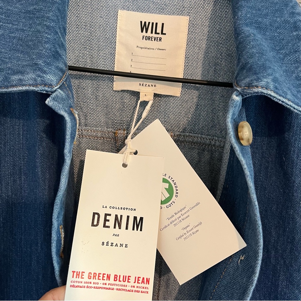 Sezane Blue Denim Jacket - Picture 3 of 6